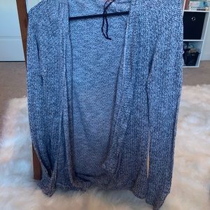 hooded american eagle cardigan